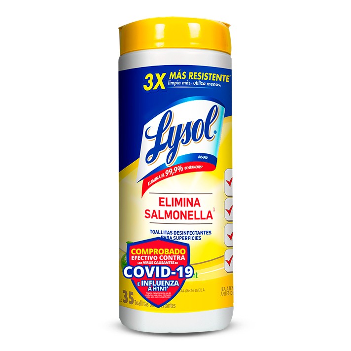 Lysol Toallitas Desinfectantes para Superficies- Citrus 35 toallitas